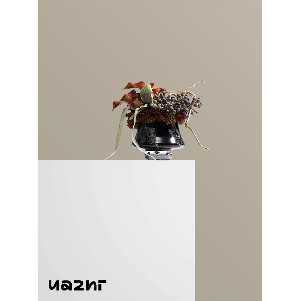 花小只 现代摩登风装饰小花艺【花茗】样板间酒店床头柜书桌摆件