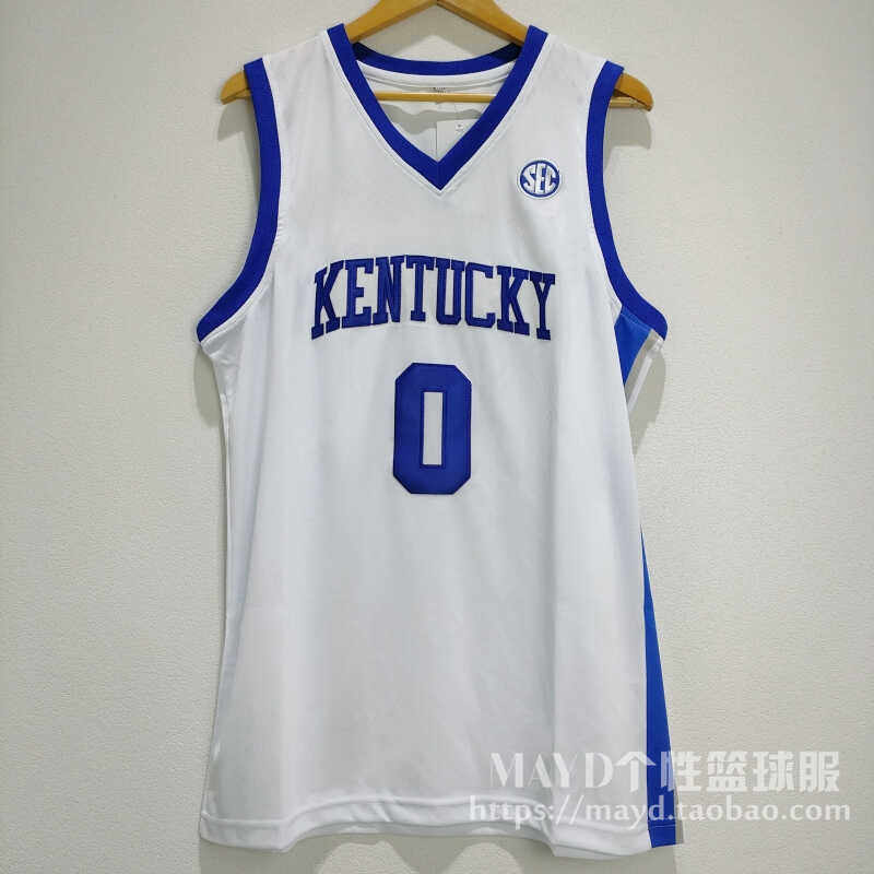 肯塔基大学野猫队刺绣篮球背心 谢泼德NCAA速干球衣无袖投篮服男