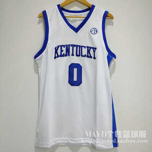 肯塔基大学野猫队刺绣篮球背心 谢泼德NCAA速干球衣无袖投篮服男