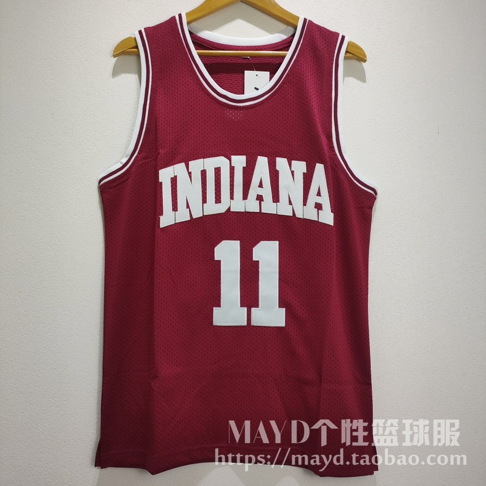 11号小托马斯大学球衣微笑刺客美式复古圆领刺绣篮球服运动背心男