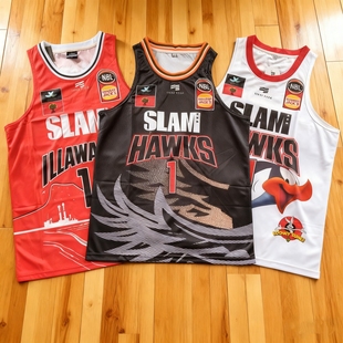 1号拉梅洛鲍尔球衣 澳大利亚NBL联赛老鹰队速干圆领篮球服数码印