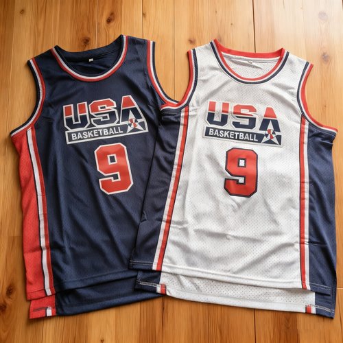 美国梦一队刺绣复古篮球球衣