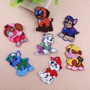 宝宝布贴服装卡通刺绣儿童裤兜汪汪队狗狗修补贴百搭无痕潮补丁贴