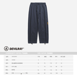 DEVILRAY山一22年秋宽松直筒双拉绳束脚裤CK302—P80控108，男装休闲裤，电商S003