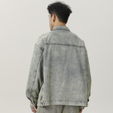 NR-233JK07188复古黄泥染水洗做旧牛仔外套P125-K178秋季新，男装工装外套，电商S003