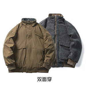 山一商店24冬244MY09167双面穿羊羔毛猎装夹克P180K268图片