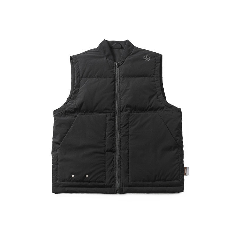 DEVILRAY山一2025冬棒球领小刺绣羽绒马甲MJ253-P185控258，女装马甲，电商S003