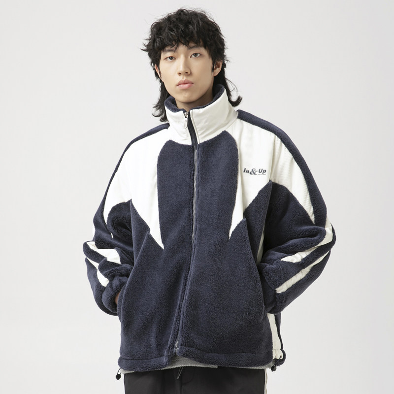 原B429山一商店-234MY04204机能拼接羊羔毛棉衣P175-K238,男装棉衣,电商S003