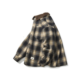 原B429山一-234MY09251羊羔毛毛呢格衬衫版多色大码棉衣P145-K198，男装衬衫，电商S003