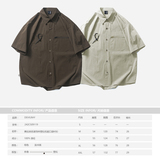 DEVILRAY山一商店242CS09119美拉德宽松机能口袋衬衫P75-K108，男装衬衫，电商S003