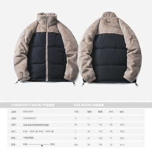原B429山一商店-234YR04235金貂毛拼接羽绒服新标90绒P285-K428图片
