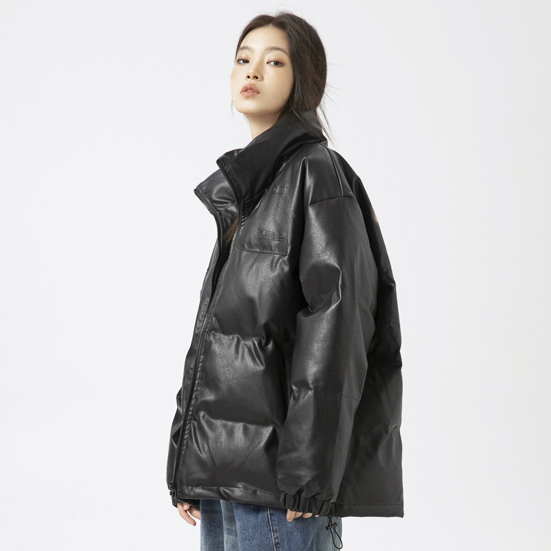 原B429山一商店-234MY07175钢印黑金印花皮料棉服P200-K278,男装棉衣,电商S003
