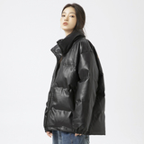 原B429山一商店-234MY07175钢印黑金印花皮料棉服P200-K278，男装棉衣，电商S003