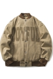 原B429山一商店-234MY07228美式字母咖色牛仔棒球棉服P185-K268，男装棉衣，电商S003