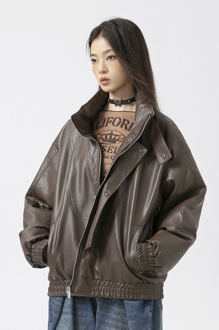 原B429-234YR09261多拼接皮料羽绒服新标90绒多色大码P285-K418,男装羽绒服,电商S003