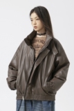 原B429-234YR09261多拼接皮料羽绒服新标90绒多色大码P285-K418，男装羽绒服，电商S003
