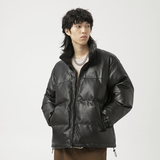 原B429山一商店-234MY07175钢印黑金印花皮料棉服P200-K278，男装棉衣，电商S003
