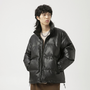 原B429山一商店-234MY07175钢印黑金印花皮料棉服P200-K278