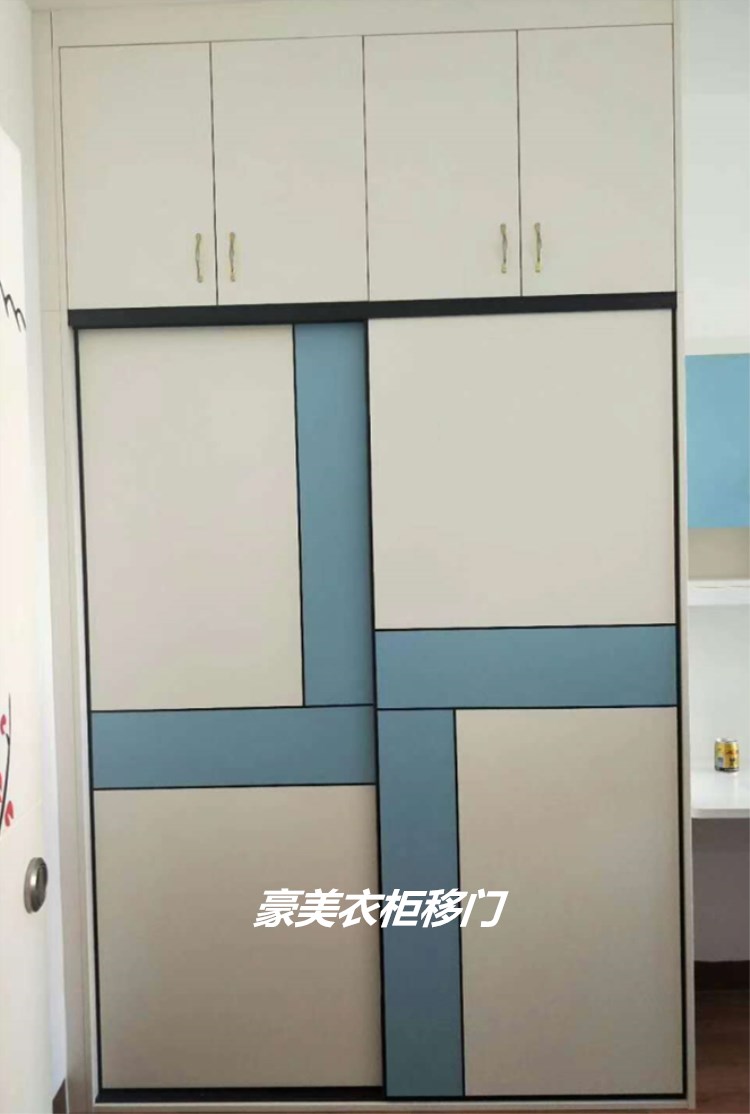 衣柜门定制简欧衣柜推拉门定做拼接衣橱移门简约吸塑壁橱柜门