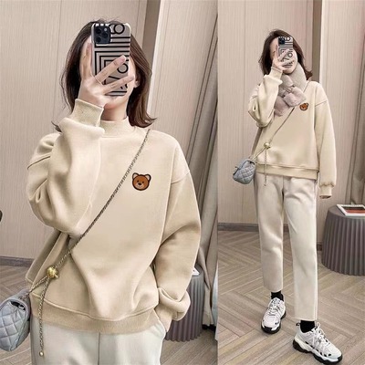 送运费险半高领卫衣宝宝绒打底衫