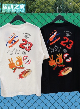 Nike耐克新款Jordan运动男子篮球宽松印花透气短袖T恤FJ7685-010