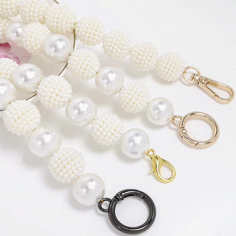 大号珍珠串珠包包带子单肩带手提带装饰链手机链单买配饰改造替换