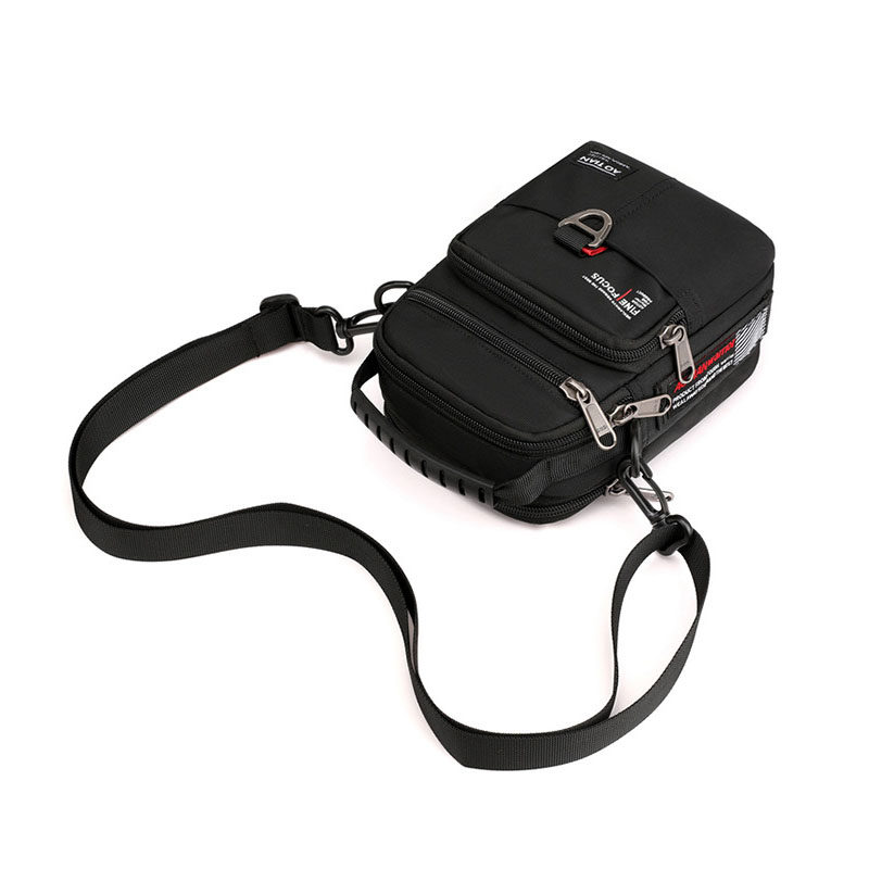 适用于华为7.12寸手机单肩斜挎包多拉链厚款腰包防水迷你小包包男