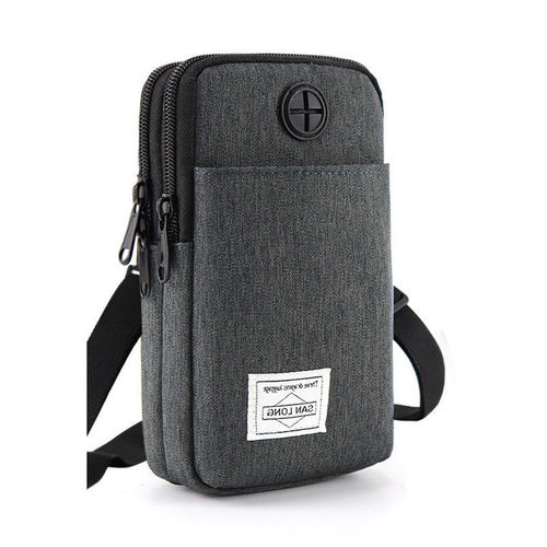 可放7寸mat40竖款多层拉链手机包