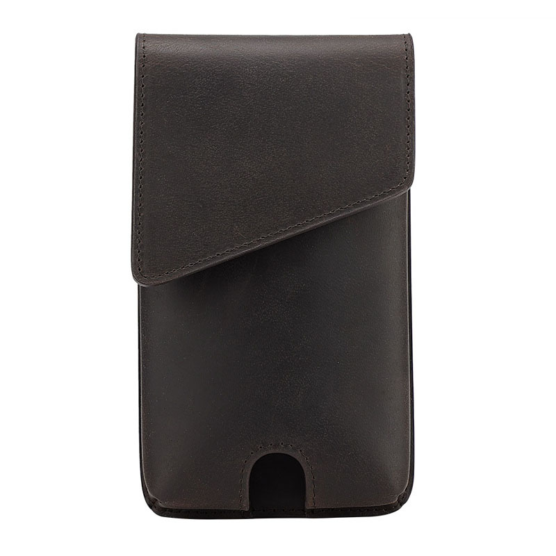 适用于放6.8寸苹果18pr腰包穿皮带头层牛皮手机袋夹腰带手机包薄