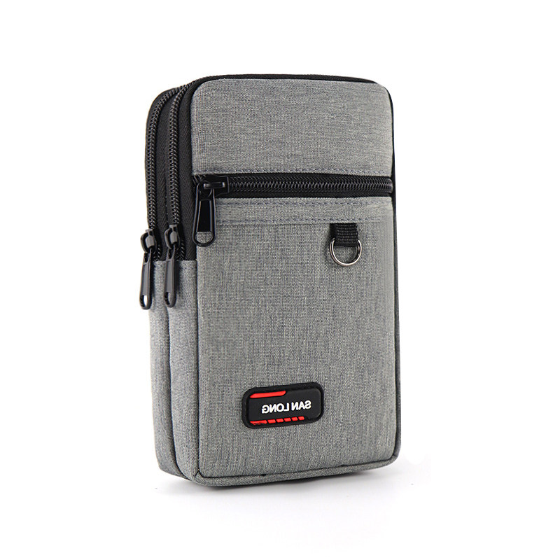 适用于6.8寸小米单肩斜挎手机袋防水腰包穿皮带竖款挂腰手机包男