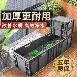 养龟箱生态缸大型过滤器龟箱家用鱼缸大乌龟缸混合养周转箱免换水