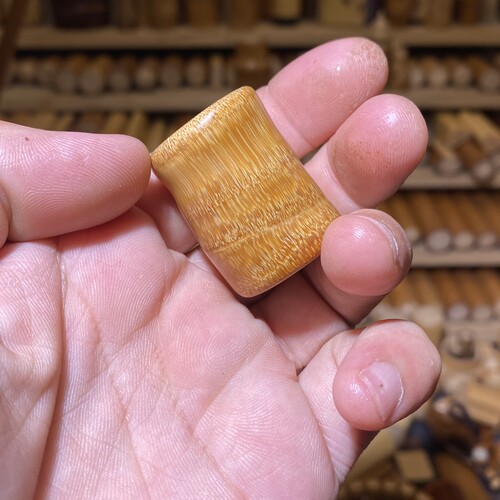 24-33mm罗汉竹多节手把件盖置，一物一链接，远山工edc