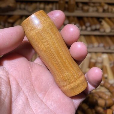 22.7-71mm双节粗花瓶高密，一物一链接，远山工实心玉竹手把件