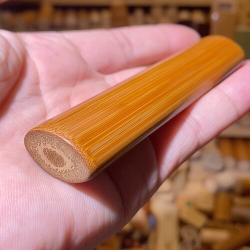 23-102-15mm厚皮捷径大宽椭扁，一物一链接，远山工实心玉竹手把