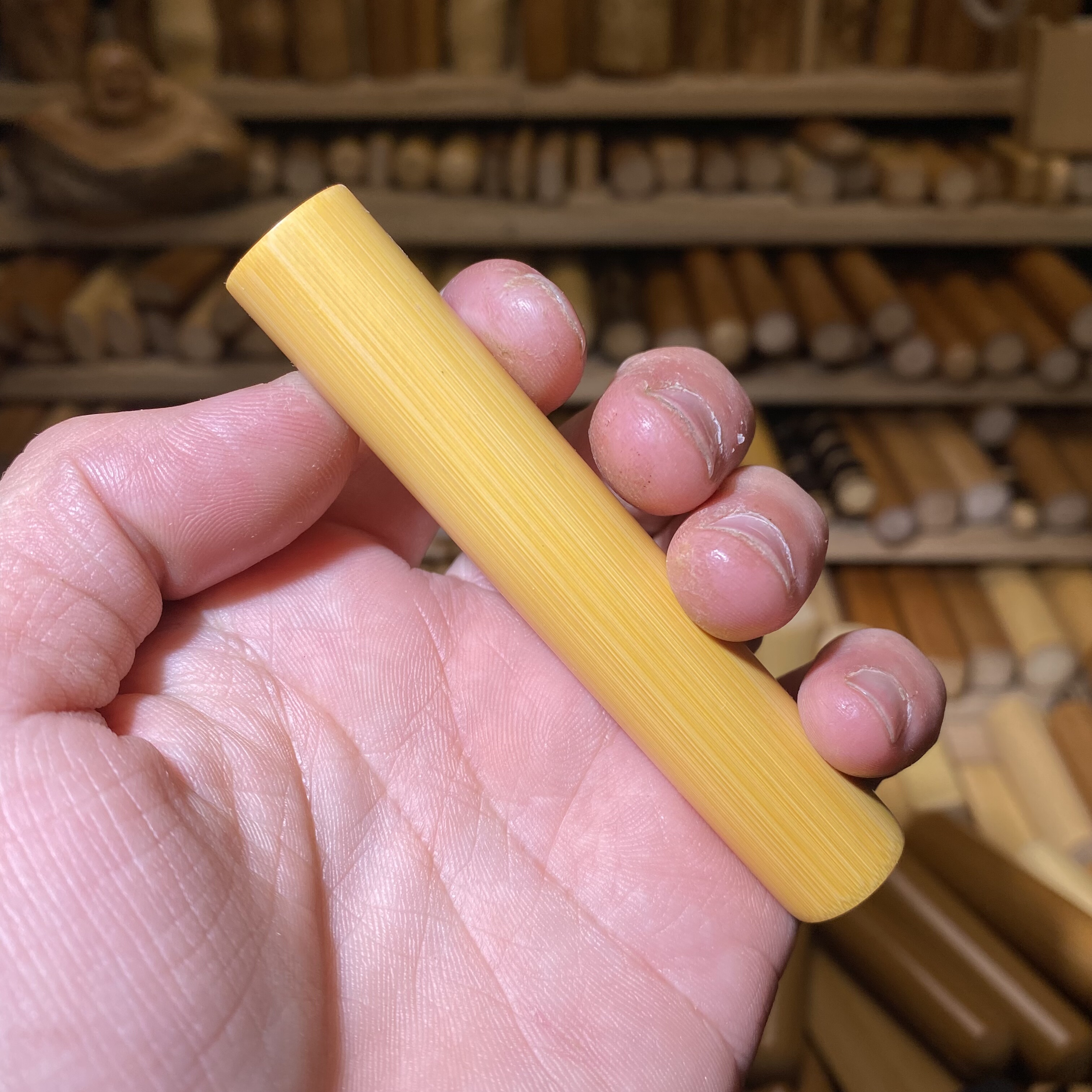 15.7-90满密黄皮细圆，一物一链接，拍了下架，远山工实心玉竹