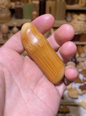 22-66mm满密斜穹顶单节实心竹手把件，一物一链接，远山工实心竹