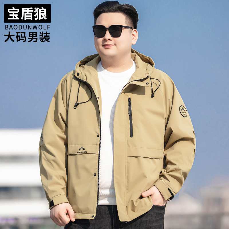 加肥加大码男装户外工装夹克衫