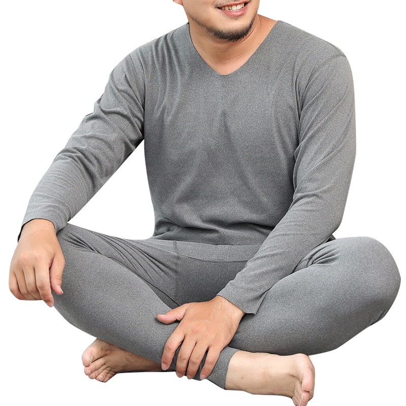 加大码男士秋衣裤打底套装弹力