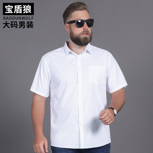 加肥加大码衬衫男短袖