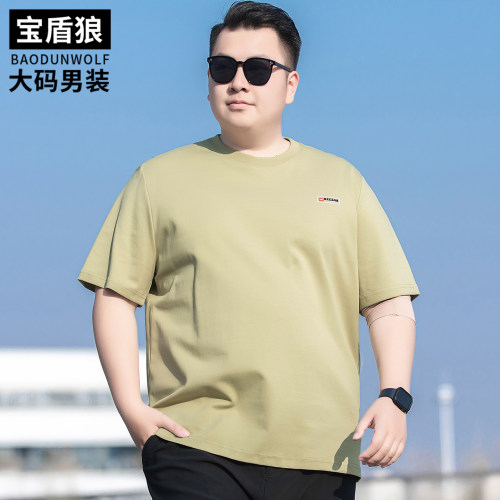 肥佬宽松大码运动短袖体恤衫