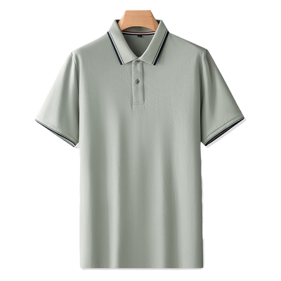 夏装薄款运动大码男珠地棉POLO衫