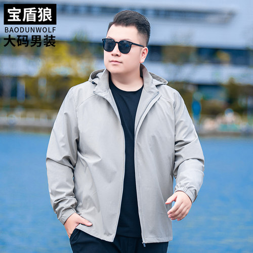 运动夹克男装加肥加大码