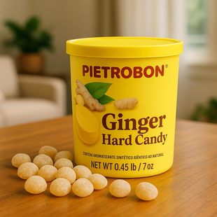 硬糖198g 糖果与零食经典 Pietrobon 复古怀旧浓郁生姜味硬糖块罐装