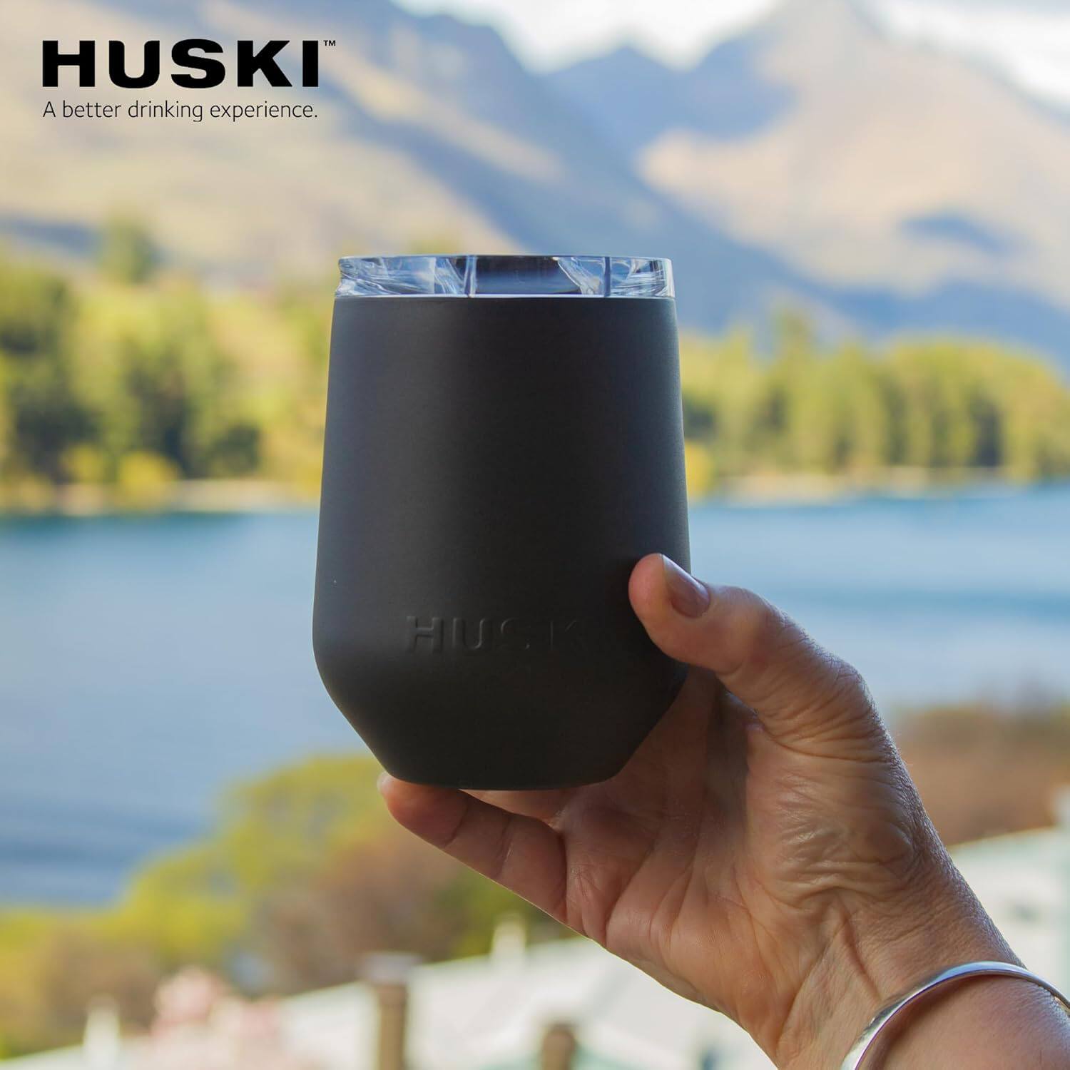 Huski-4合1绝缘冰冻杯冷却器饮料啤酒红酒杯8小时低温双壁保温杯