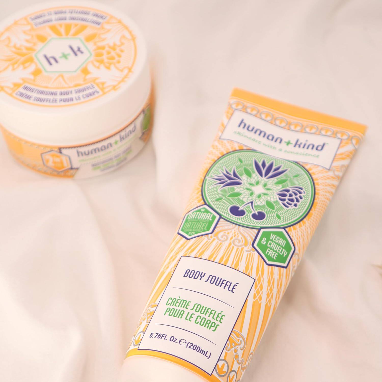 Human+Kind天然轻盈蓬松保湿皮肤身体乳干性皮肤保湿霜乳木果杏仁