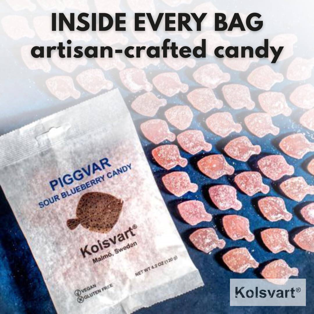 Kolsvart-科尔丝瓦特瑞典鱼糖果经典斯堪的纳维亚软糖纯素无麸质