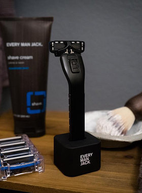 Every Man Jack-美国手动卡夹6刀片 男士剃须刀刮胡刀含底座套装