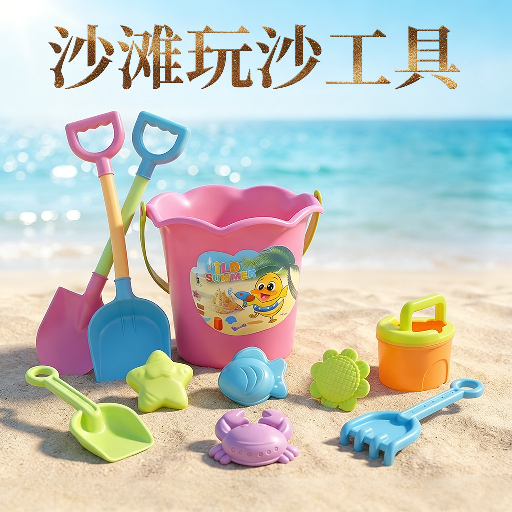 儿童挖沙工具沙滩玩具玩沙工具铲子沙桶挖沙子玩具套装男孩女孩