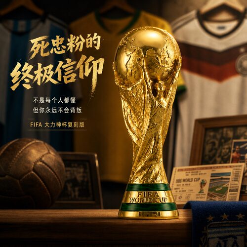 2026年美加墨世界足球杯大力神杯1比1周边奖杯模型纪念品道具装饰