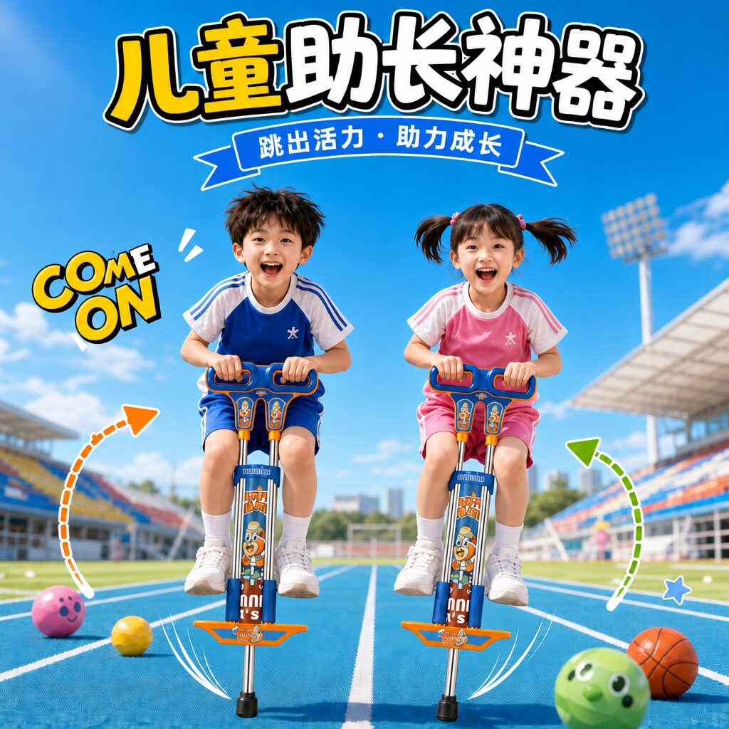 跳跳杆儿童弹跳训练器青蛙跳小孩跳跳蹦弹跳杆学生蹦蹦跳娃娃跳高